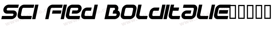 Sci Fied BoldItalic字体转换